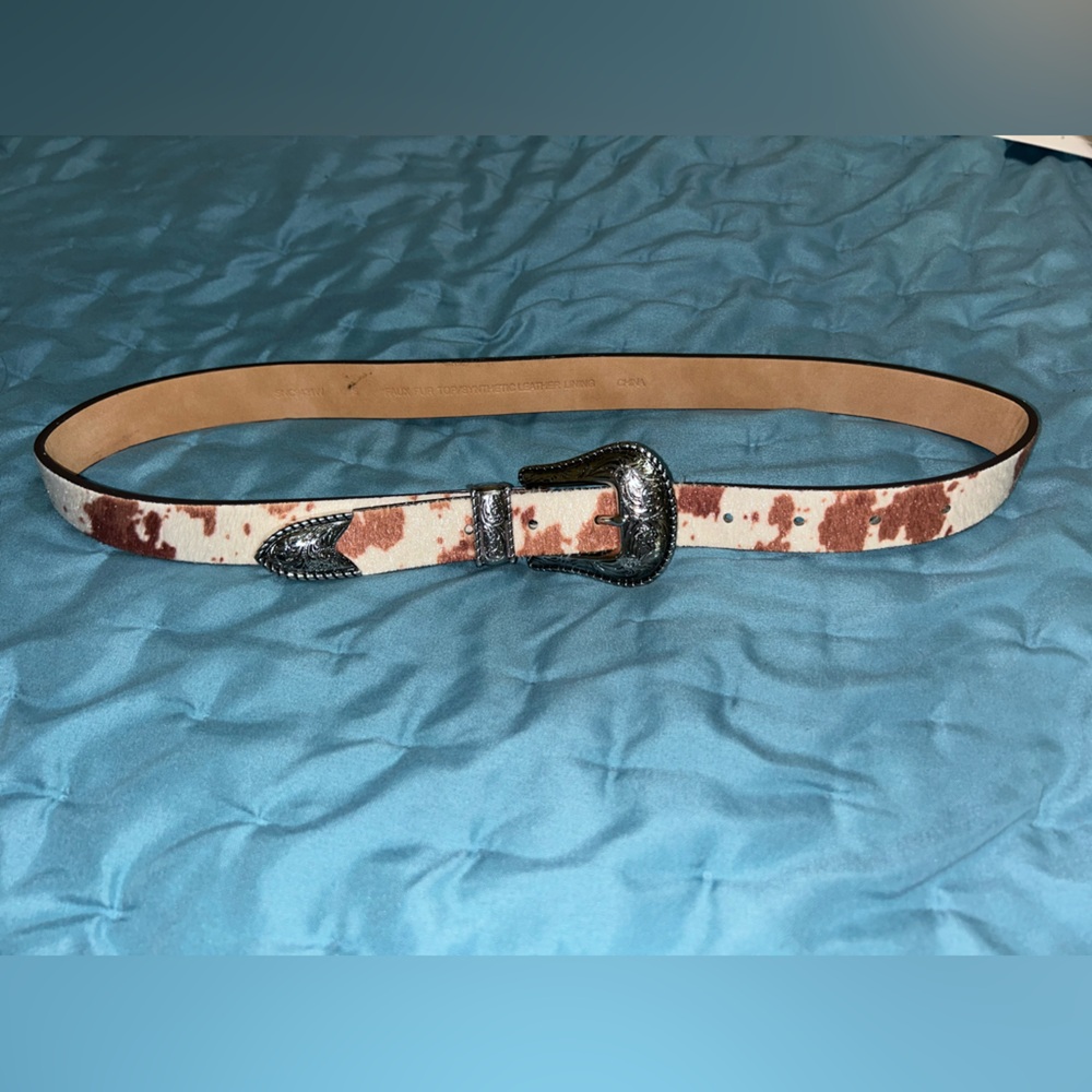 Cow Print Belt